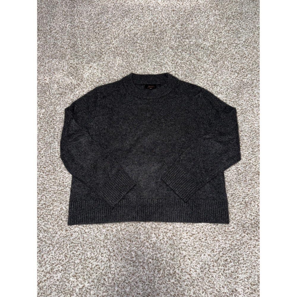 Quince 100% Mongolian Cashmere Crewneck Sweater Charcoal Grey Small SHWDC01